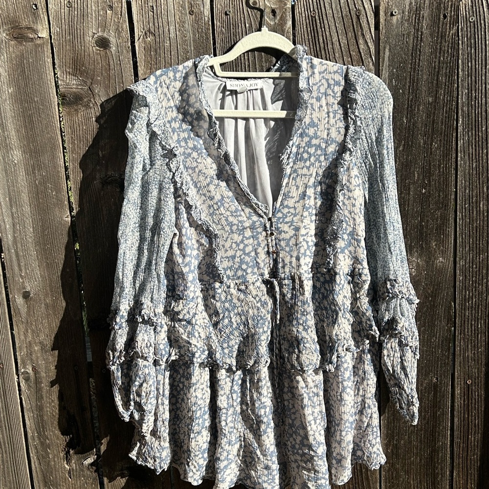 245. Shona Joy Emilia Dress Blue US 6 - Picture 2 of 5